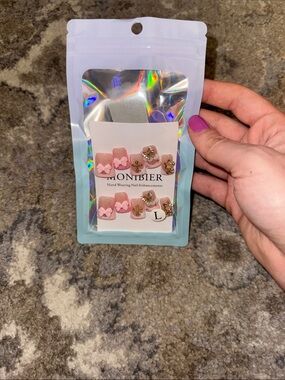 Pink 3D Bow Press-On Nail Set